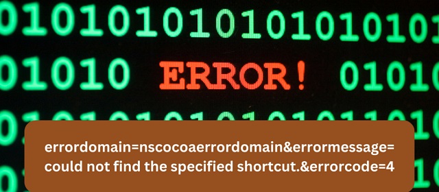 Errordomain=nscocoaerrordomain&errormessage=could not find the specified shortcut.&errorcode=4